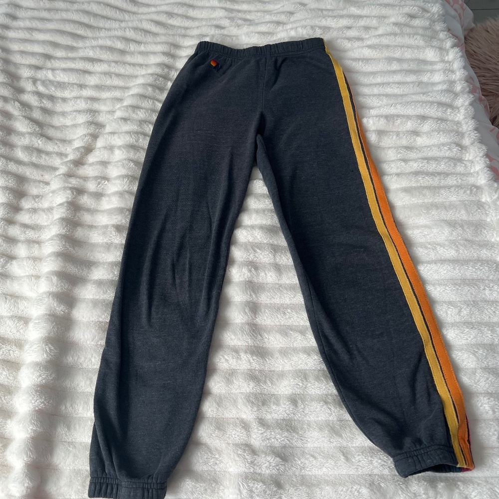 Aviator nation, charcoal, striped sweatpants size 12